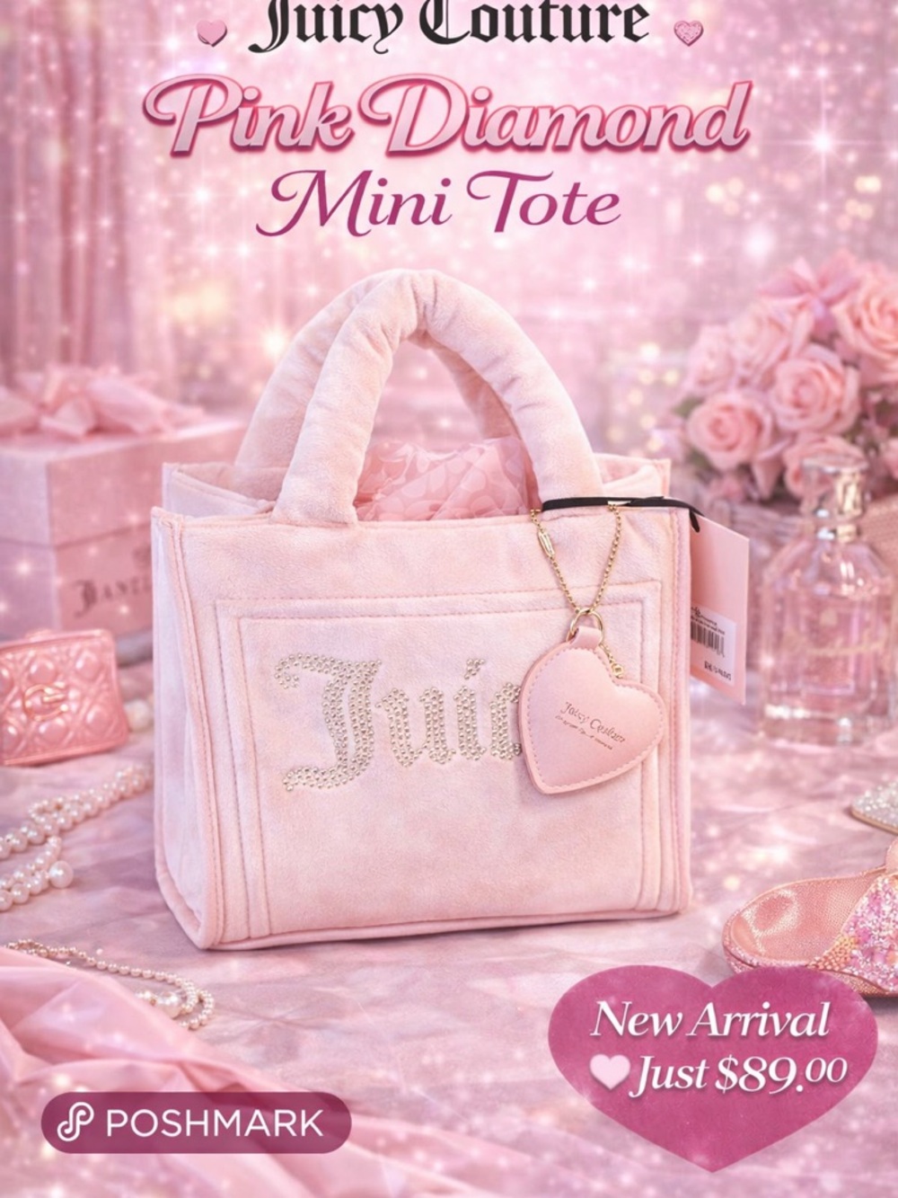 Juicy Couture Pink Diamond Extra Spender Mini Tote ✨🌸